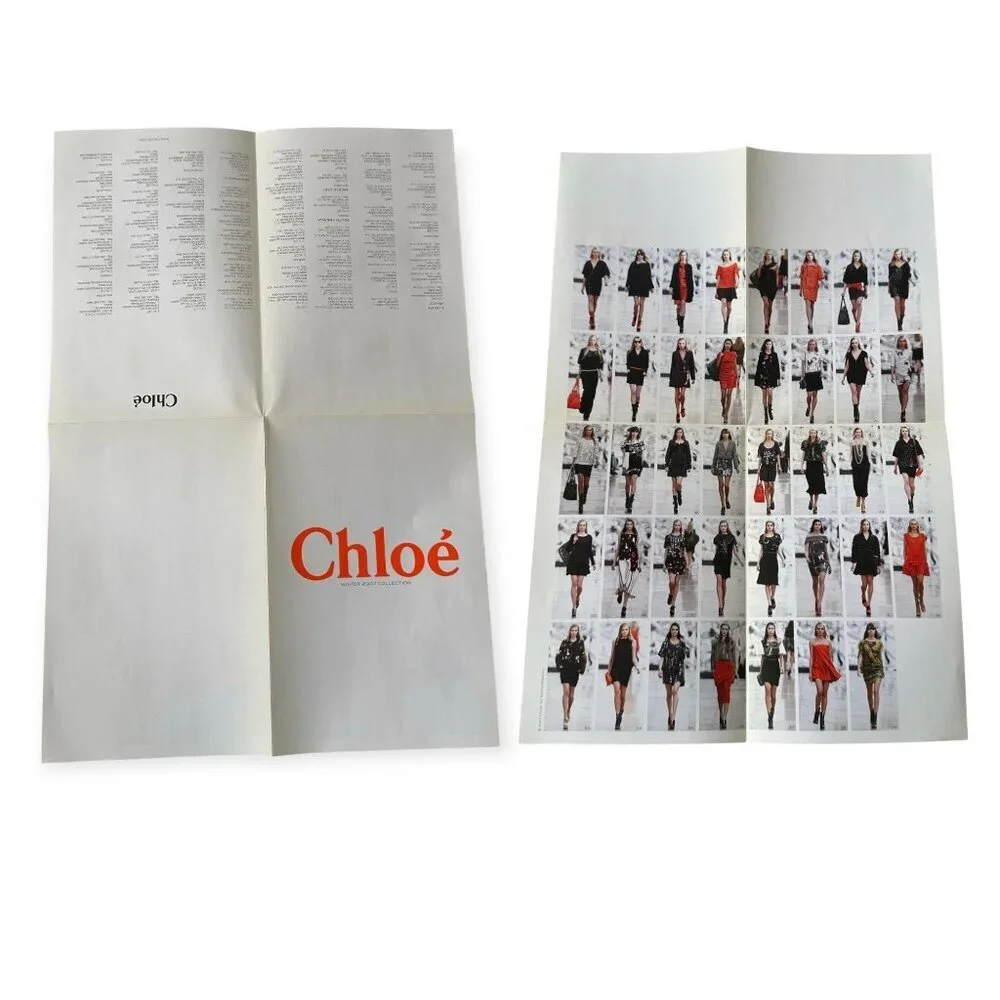 Rare Chloé Winter 2007 Accessories Catalog + Fall 2007 Runway Sheet